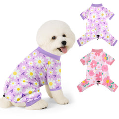 Hedgeink 2Pack Dog Pajamas front view shows cozy fit for small dogs