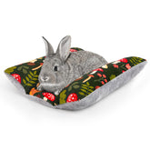 Hedgeink Rabbit Bed 15x14 double-sided plush for cozy, secure small-pet resting.