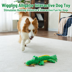 Hedsuin alligator toy crinkle-paws creates playful sounds to entice exploration.