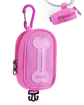Heelay dog poop bag holder with leash hook for hands-free walks
