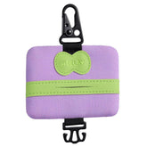 Heelay Dog Poop Bag Holder Mini front view in purple for hands-free walks