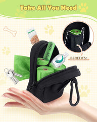 Heelay dog poop bag holder zipper extension eases bag access during walks.