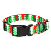 HEELE Christmas dog collar with tree pattern for festive holiday walks