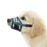 HEELE dog muzzle shows soft nylon and breathable mesh for comfortable everyday wear.
