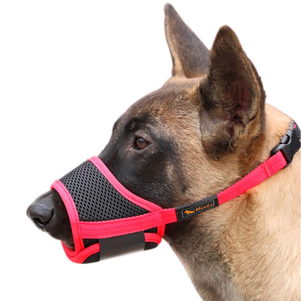 HEELE dog muzzle with soft nylon breathable mesh for daily comfort
