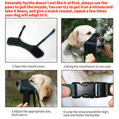 HEELE dog-muzzle soft-padding comforts dogs during training sessions.