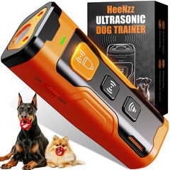 HeeNzz dog bark deterrent 3-in-1 front view for humane barking control.