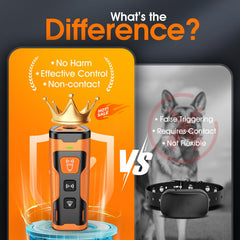 HeeNzz dog bark deterrent ultrasonic mode highlights humane attention cues for behavior redirection.
