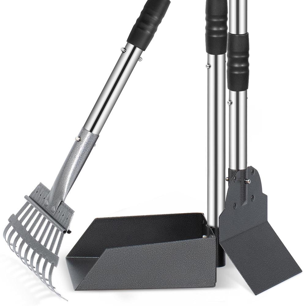 Heeyoo dog poop tray in use provides a steady base for quick cleanup