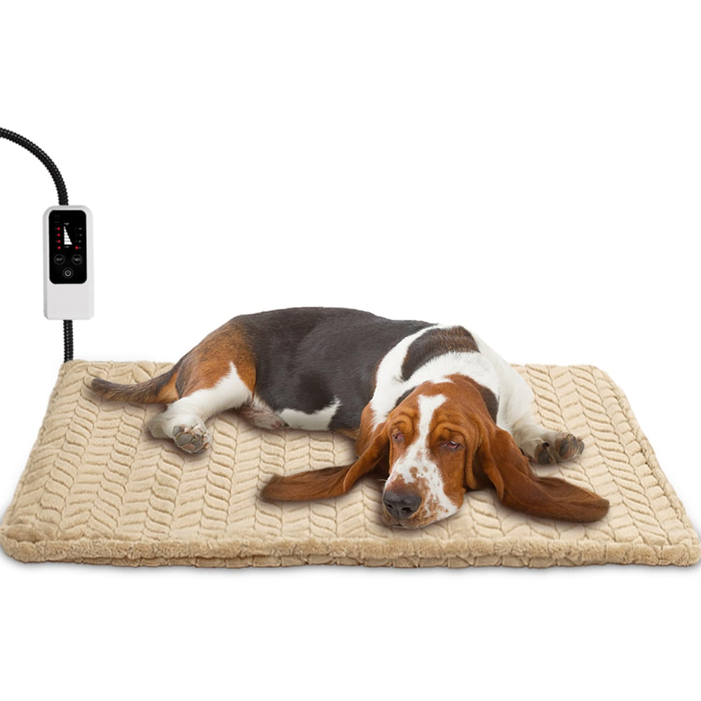 Heeyoo Pet Heating Pad in living room setup for cozy pets on cold days