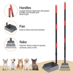 Heeyoo poop rake closeup showcasing precise scooping for smooth yard cleanup