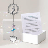 HEGELDA cat memorial suncatcher displays cherished memories with radiant glass glow for a calming home display.