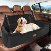 HEGGCOOE large dog car seat front view with secure harness for travel