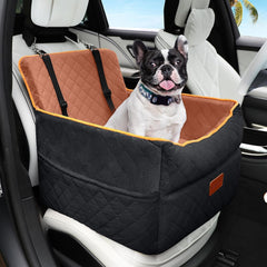 HEGGCOOE small dog car seat with elevated view for calmer rides.