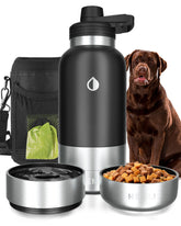 Hemli 32oz portable dog water bottle with case—hydration on long walks made simple