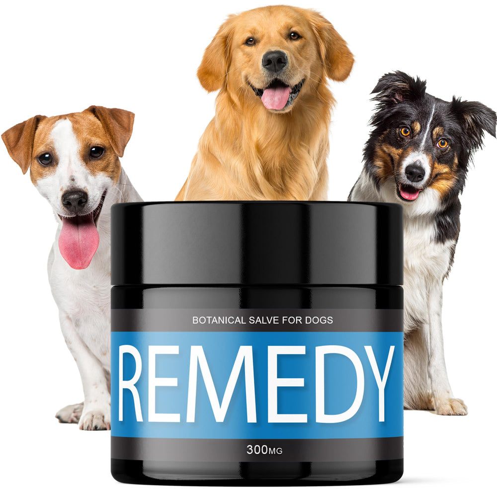 Hemp Dog Health Remedy balm tube for dogs, easy topical application on irritated skin