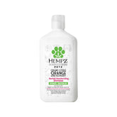 Hempz Petz dog shampoo bottle highlighting hemp seed oil and citrus scent for a fresh coat.
