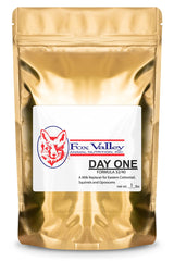 Henry's Healthy Pets Fox Valley Day One bottle pour demonstrates easy mixing for quick, ready-to-feed formula.