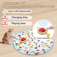 Henyopet three-speed modes with lights adapt to your cat's energy.