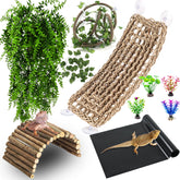 Herccoci bearded dragon hammock – natural seagrass comfort for lounging and hiding.