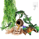 HERCOCCI crested gecko tank hanging plants provide enrichment and climbing opportunities