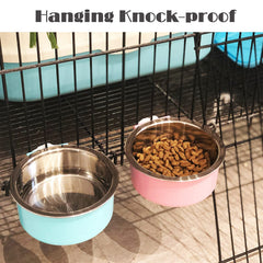 HERCOCCI easy-clean dog bowl with stainless steel interior