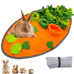 hercocci rabbit-foraging-mat-30x16 shows enrichment for natural sniffing and play