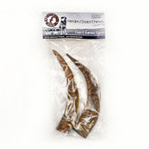 Herders Choice dried goat horn chews, medium size, long-lasting chew for aggressive chewers.