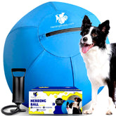 Herding Buddy 25” oval ball cover closeup shows reinforced stitching for durable play.