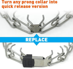 Herm Sprenger buckle audible-click confirms secure closure during training sessions.