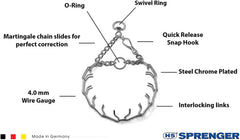 Herm Sprenger adjustable-links collar enables a snug fit for everyday walks.