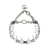 Herm Sprenger chrome plated training collar quick-release snap enables fast on/off during walks.