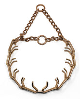 Herm Sprenger Curogan prong collar side view showing balanced training pressure