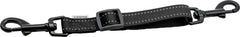 Herm Sprenger prong collar safety clip in black with reflective stripes for safe walks.
