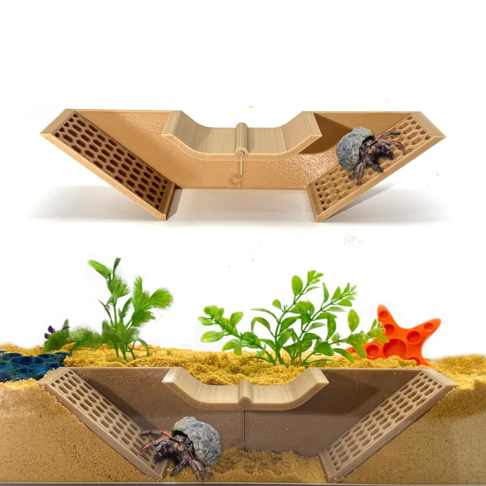 Hermit Crab Underground Tunnel Cave shows easy-to-assemble tank accessory for enrichment