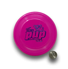 Hero Pup 120 mini disc in play with a small dog for fast fetch.
