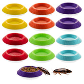 herpden 12pcs feeder bowls colorful set supports easy feeding for small isopods