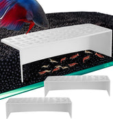 HERPDEN 2Pcs Shrimp Hide Cave dual shelters for shrimp habitat and safety.