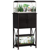 Herture fish-tank-stand-top-desktop supports 5-10 gallon tanks with sturdy stability.