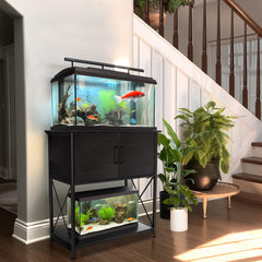Herture stand features sturdy steel frame resistant to moisture