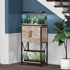 Herture stand with 20.5 by 11.02 inch tabletop for compact aquariums