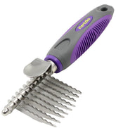 Hertzko dematting comb with dual-sided blades eases knot removal for dogs and cats