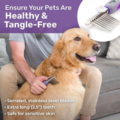 Hertzko dematting comb stainless steel design delivers durable grooming with easy cleaning