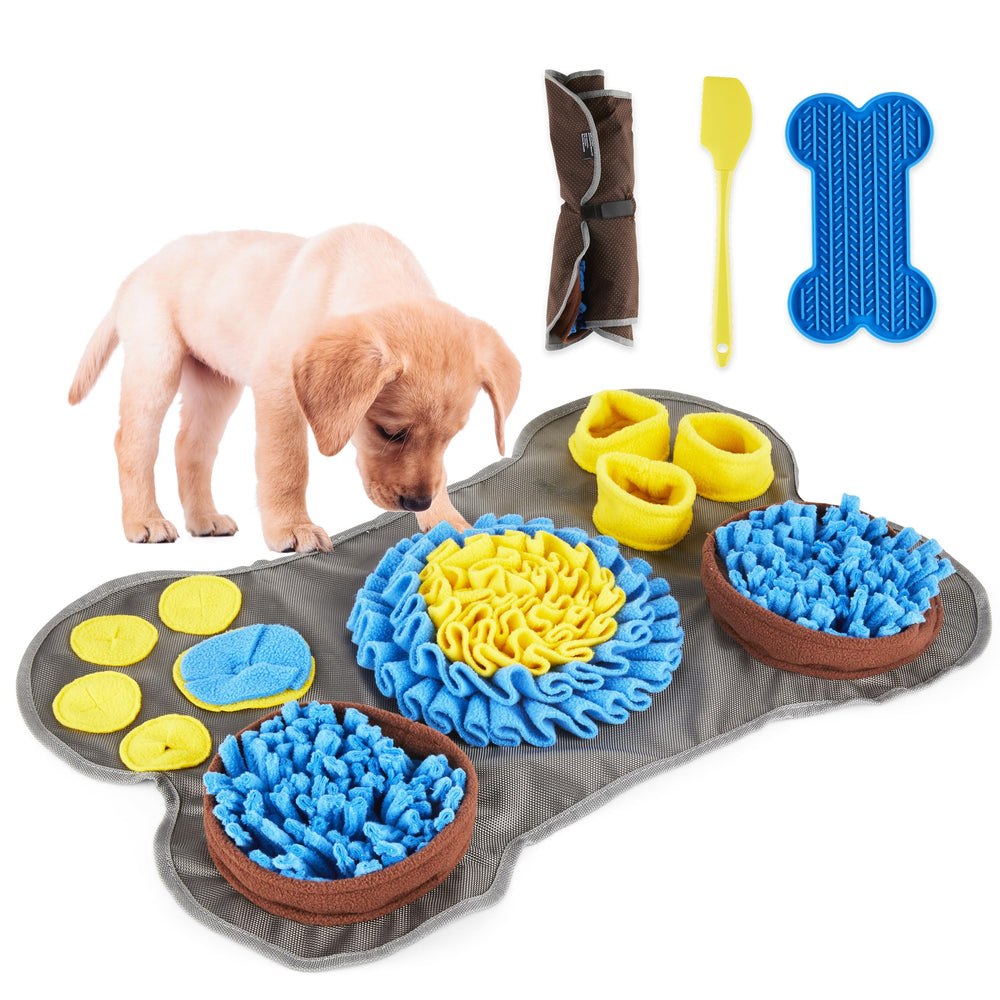 Hertzko snuffle mat for dogs and cats promotes interactive feeding.