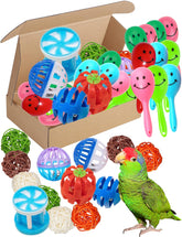 HEUHAI 23-piece bird toy set with bell balls for engaging play and beak health