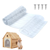 Heuyrao dog house door flap clear vinyl enhances outside visibility for pets