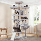 Hey-brother cat tree 71 inches height offers elevated vantage points for indoor cats.