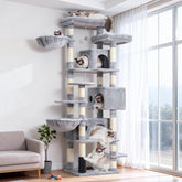 Hey-brother cat tree baseboard stability ensures a sturdy, wobble-free foundation.