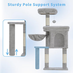 Hey-brother Cat Tree Cozy Condo offers a semi-private hideaway for secure napping.