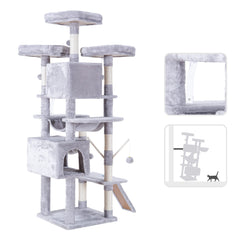 Hey-brother cat tree padded-top-platforms provide comfy resting spots during playtime.